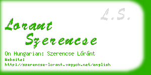 lorant szerencse business card